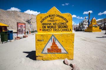 Chang La Pass, is a high mountain pass in Ladakh at an elevation of 5,360 m or 17,590 ft in the...