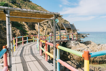 A picture of Love Bridge in Ky Co beach, Quy Nhon city, Binh Dinh province, Vietnam