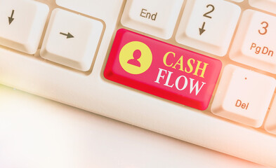 Conceptual hand writing showing Cash Flow. Concept meaning auditing the net amount of cash transferred into and onto the business