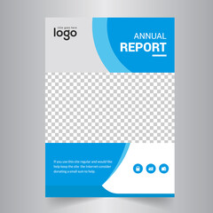 Abstrat Annual Report Cover Design Template.