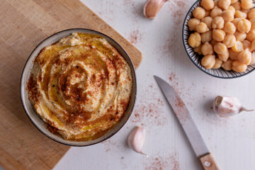 Hummus chickpea, olive oil and lemon