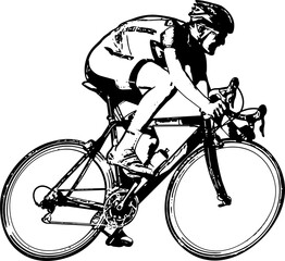 race bicyclist sketch