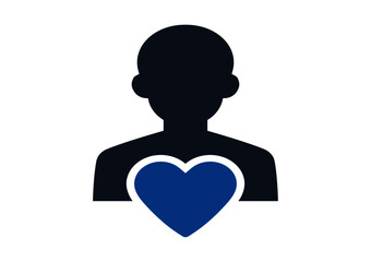 Man with Heart Symbol, Male User icon For apps and web