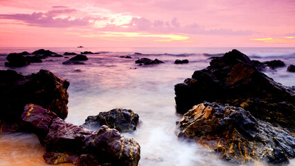 Early morning view at the beach