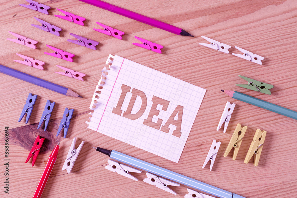 Poster writing note showing idea. business concept for impression that tries to portray the overarching sco