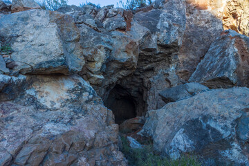 gallery of the old mines of Beninar (Spain)

