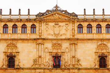 Fototapeta na wymiar Facade of the old Alcala University, Alcala de Henares, Spain