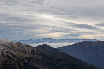 Fototapeta na wymiar First snow in Tatra Mountains
