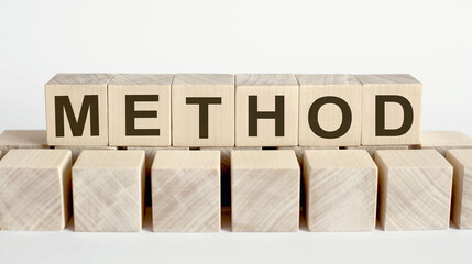 METHOD word from wooden blocks on desk, search engine optimization concept