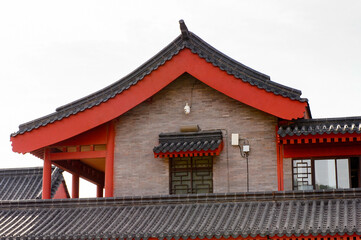 Fototapeta premium It's Visitor center at the Shaolin Monastery (Shaolin Temple), a Zen Buddhist temple. UNESCO World Heritage site
