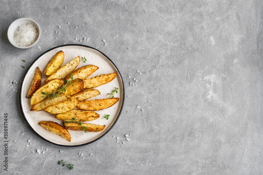 Poster roasted potato wedges