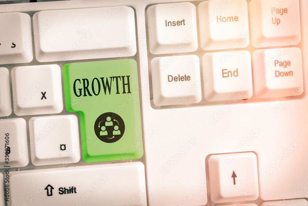 Poster writing note showing growth. business concept for progressive acquisition of various skills abilitie