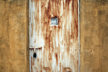 old wooden door with lock