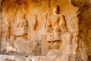 It's Longmen Grottoes ( Dragon's Gate Grottoes) or Longmen Caves.UNESCO World Heritage of tens of...