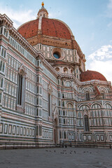 Sunrise view of cathedral of santa maria del fiore in florence italy