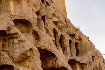 It's Longmen Grottoes ( Dragon's Gate Grottoes) or Longmen Caves.UNESCO World Heritage of tens of thousands of statues of Buddha and his disciples