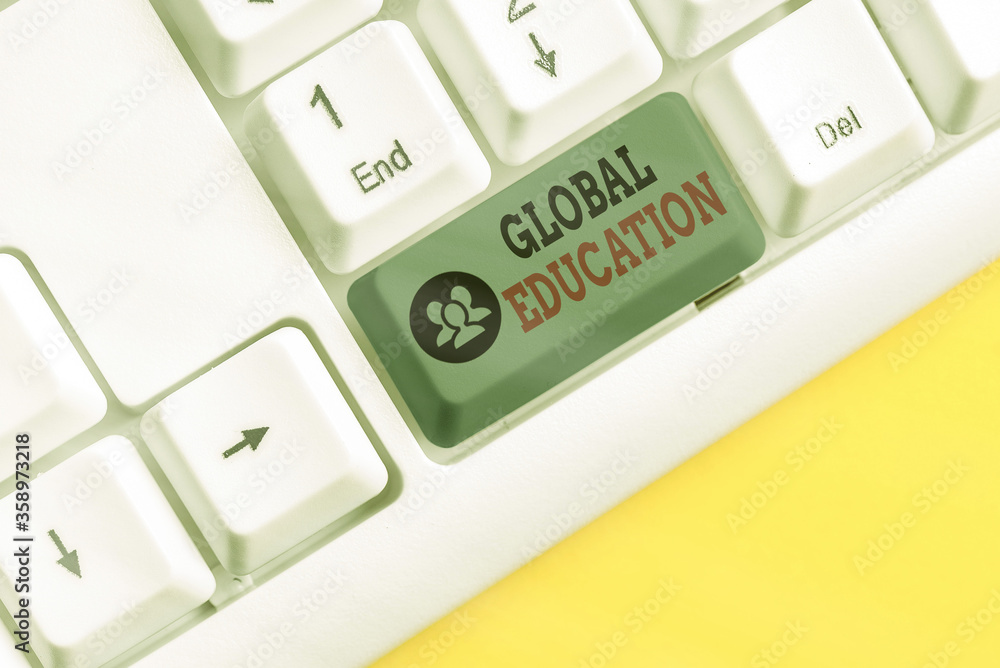 Poster handwriting text writing global education. conceptual photo interdisciplinary approach to learning c