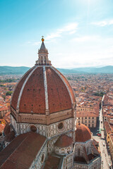 Fototapeta na wymiar Panorama view of City Florence in Italy