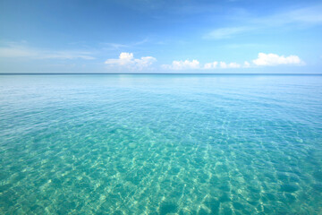 blue sky with tourquise sea background