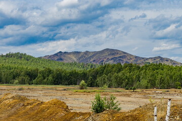 Environmental exclusion zone after chemical releases into the air and rivers of radiation chemical...