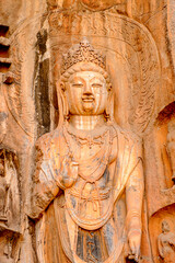 It's Longmen Grottoes ( Dragon's Gate Grottoes) or Longmen Caves.UNESCO World Heritage of tens of thousands of statues of Buddha and his disciples