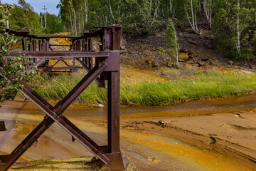 Environmental exclusion zone after chemical releases into the air and rivers of radiation chemical...