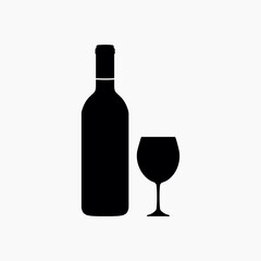 wine icon vector sign  symbol