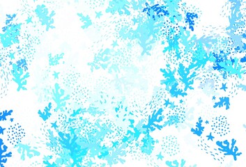 Light BLUE vector background with abstract shapes.