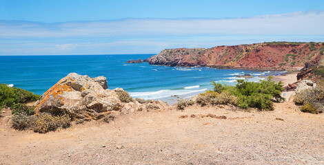 Amado beach at west algarve, atlantic ocean, Portugal