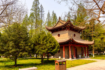 It's Park around the Small (Little) Wild Goose Pagoda, XIan, Shaanxi, China. One of the popular touristic destination in XIan