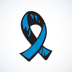 Aid ribbon logo. Vector drawing