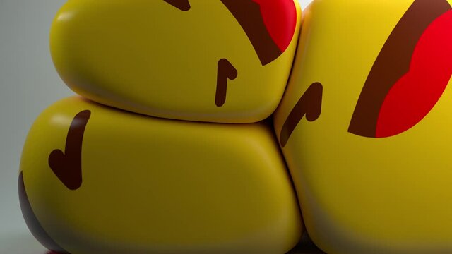 Laughing emojis bloat, filling screen and bursted