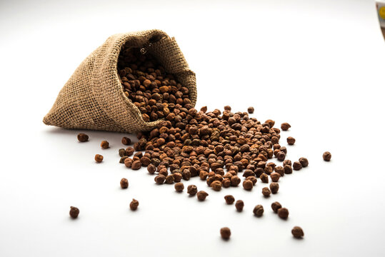 Black Chick Pea or Kala or Brown Chana or Bengal Gram, selective focus