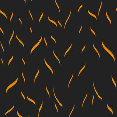 seamless pattern of orange bright strokes on a dark background