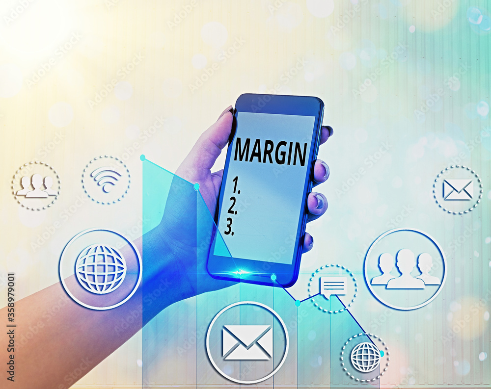 Poster handwriting text writing margin. conceptual photo extra amount of something that can be used anytime