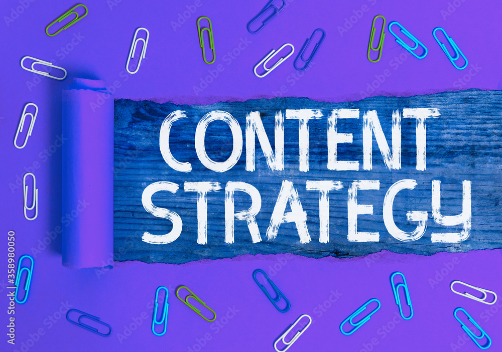Poster text sign showing content strategy. business photo text important marketing approach distributed to 