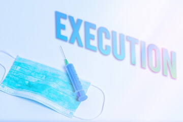 Word writing text Execution. Business photo showcasing it executes or imposes a program order or...