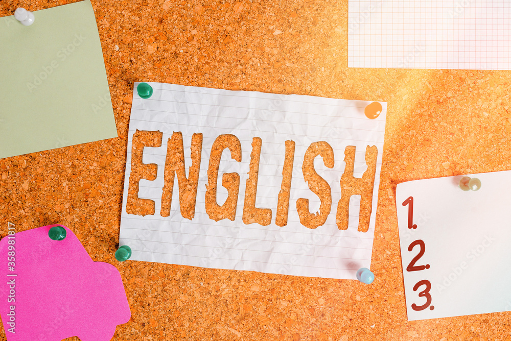 Poster text sign showing english. business photo text possible communication between countries the only com