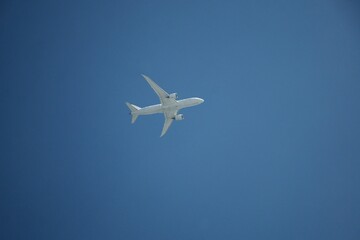 Plane with blue sky