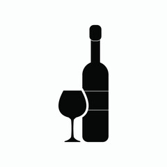 wine icon vector sign  symbol