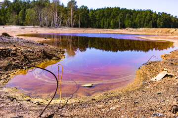 Environmental exclusion zone after chemical releases into the air and rivers of radiation chemical...