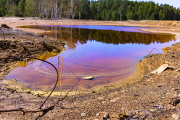 Environmental exclusion zone after chemical releases into the air and rivers of radiation chemical...