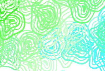 Fototapeta na wymiar Light Green vector pattern with bent lines.