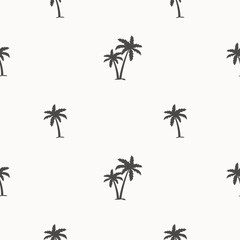 Vector seamless pattern with palm trees © KY