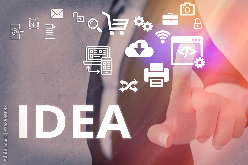 Poster conceptual hand writing showing idea. concept meaning impression that tries to portray the overarchi