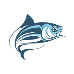jumping fish logo template vector illustration