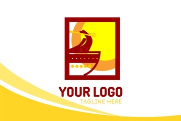 Isolated Ramen Bowl Logo Template