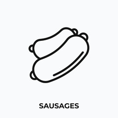 sausages icon vector. sausages sign symbol