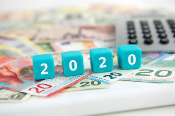 2020, Geld, Valuta, Taschenrechner