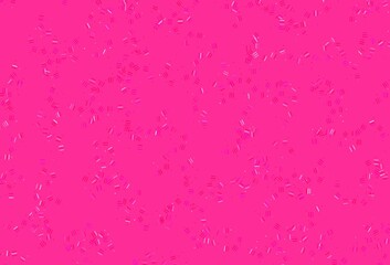 Light Pink vector texture with colored lines, dots.